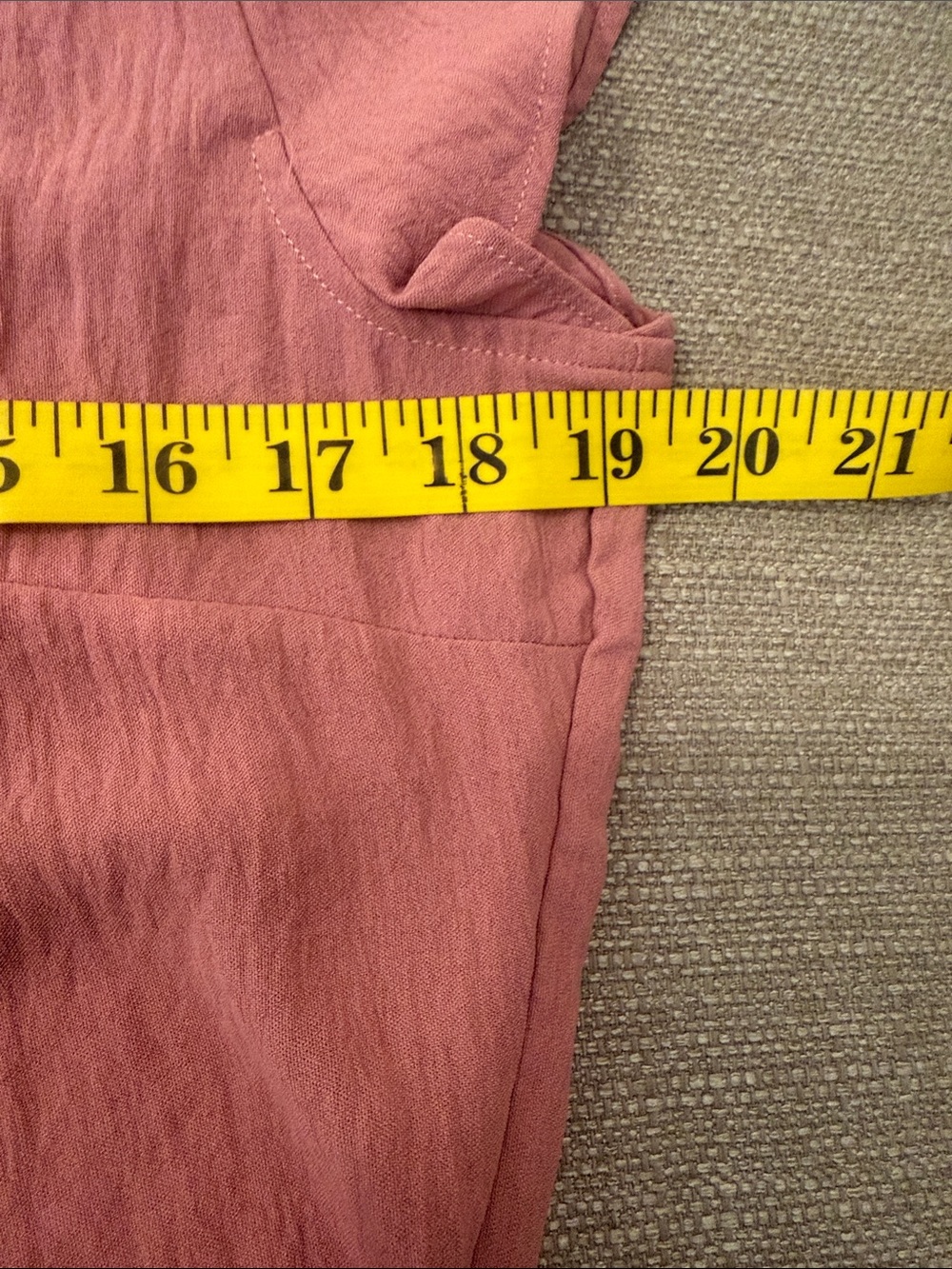 Women’s Pink Split-Neck Flutter Sleeve Blouse - Picture 6 of 6